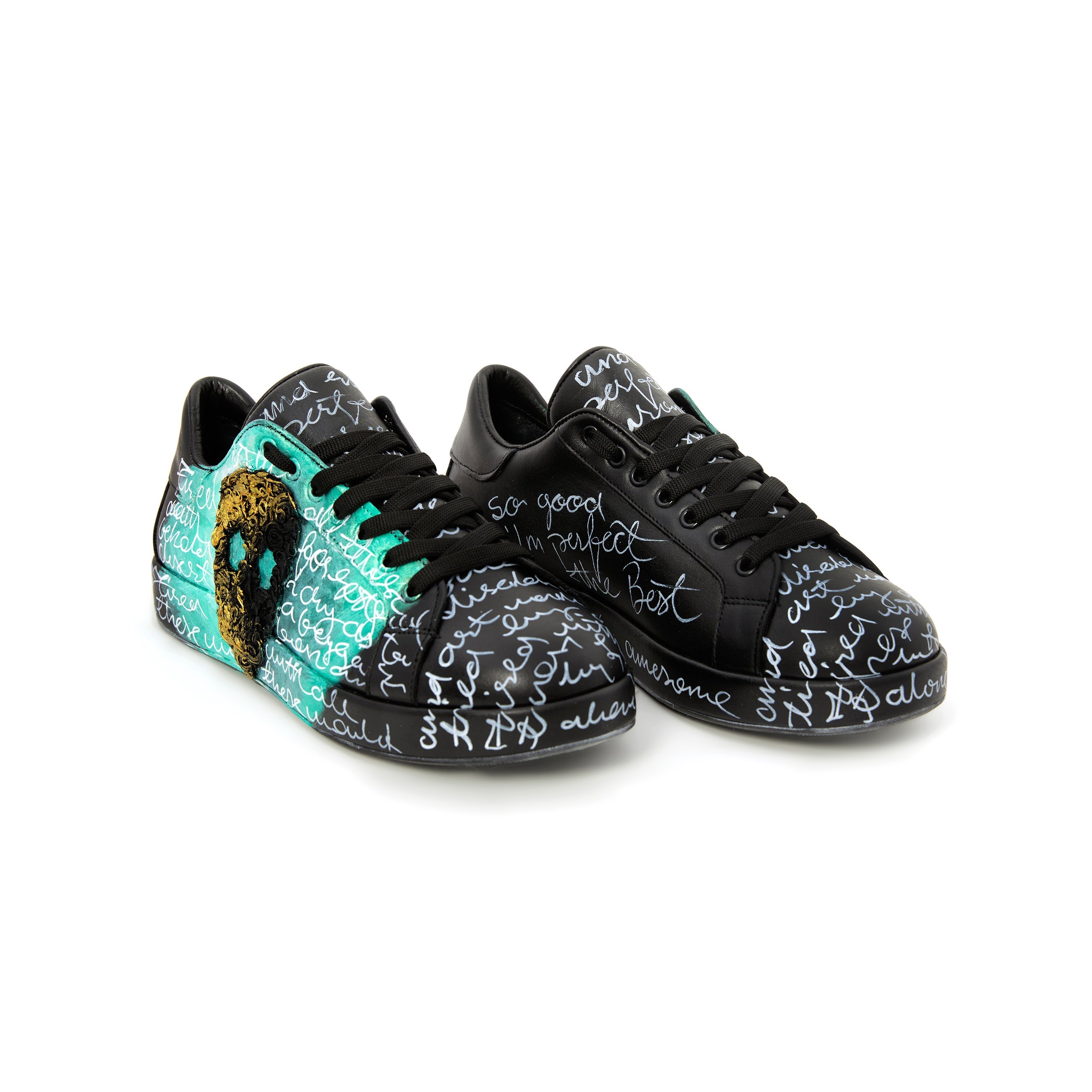 Men's Calf Leather Handmade Sneakers M5020