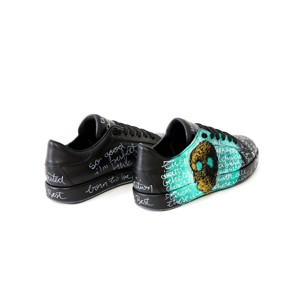 Men's Calf Leather Handmade Sneakers M5020