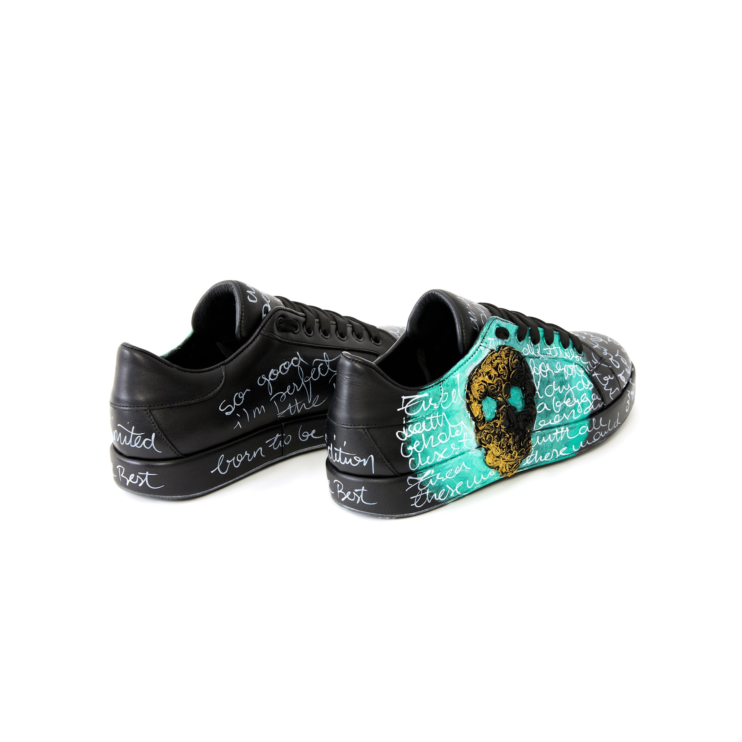 Men's Calf Leather Handmade Sneakers M5020