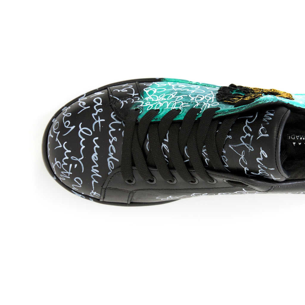 Men's Calf Leather Handmade Sneakers M5020