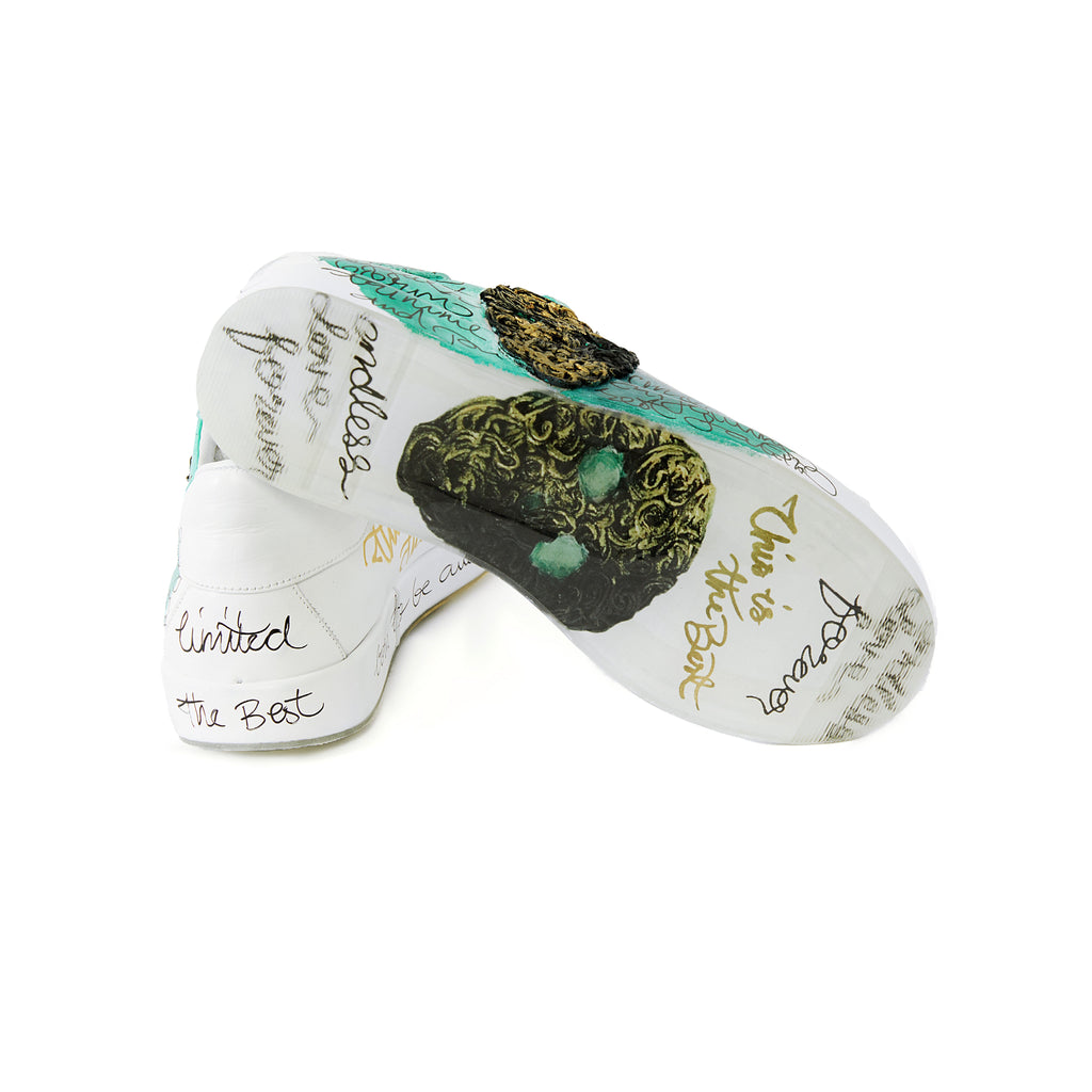 Men's Calf Leather Handmade Sneakers M5020