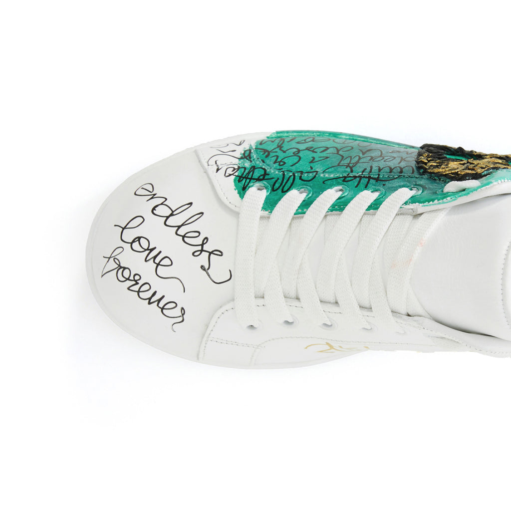 Men's Calf Leather Handmade Sneakers M5020